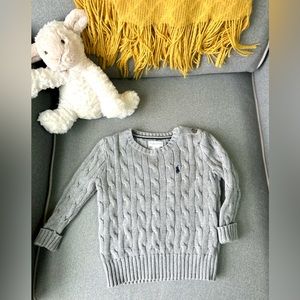 Toddler Ralph Lauren Cable-Knit Cotton Sweater.
